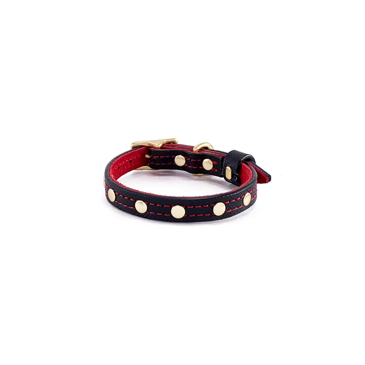 Lambert Classic Combo Studded Leather Dog Collar