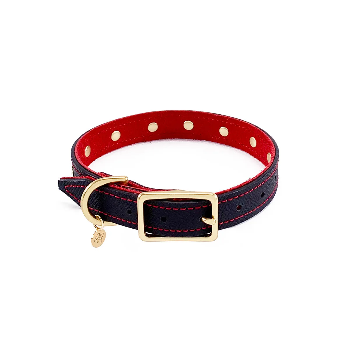 Lambert Classic Combo Studded Leather Dog Collar