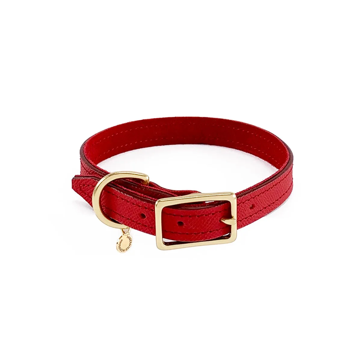 Lambert Classic Leather Dog Collar Cayenne