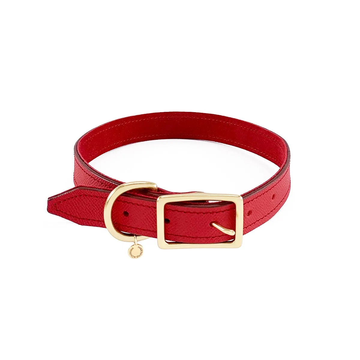 Lambert Classic Leather Dog Collar Cayenne