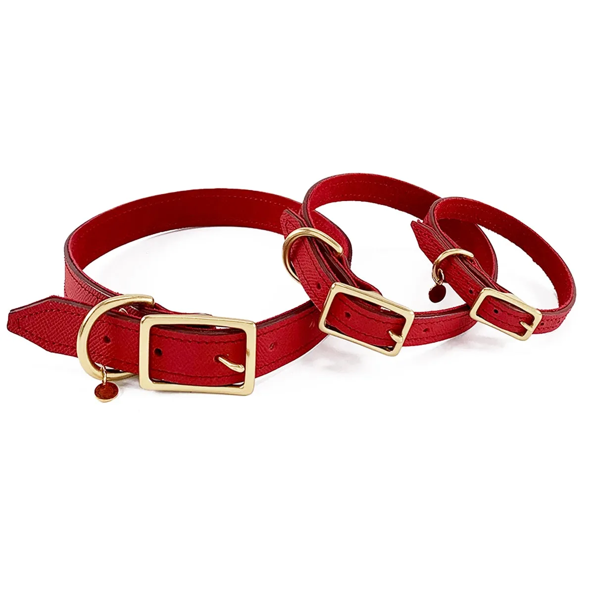 Lambert Classic Leather Dog Collar Cayenne