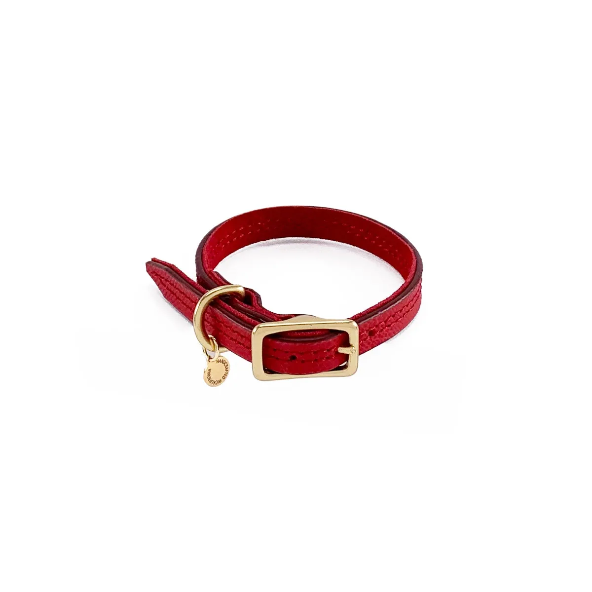 Lambert Classic Leather Dog Collar Cayenne