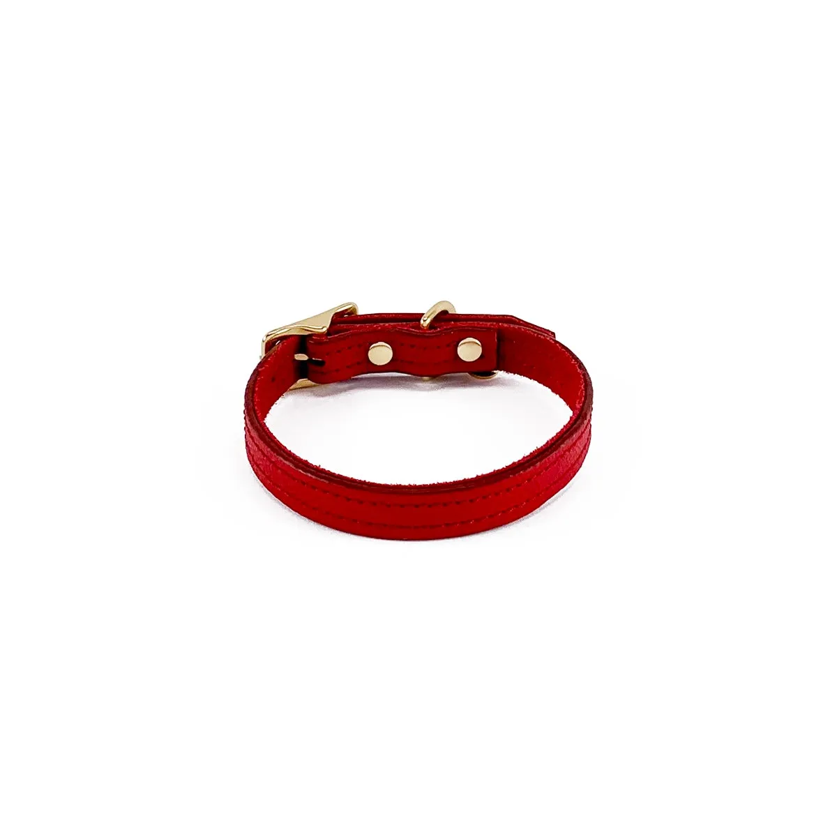 Lambert Classic Leather Dog Collar Cayenne