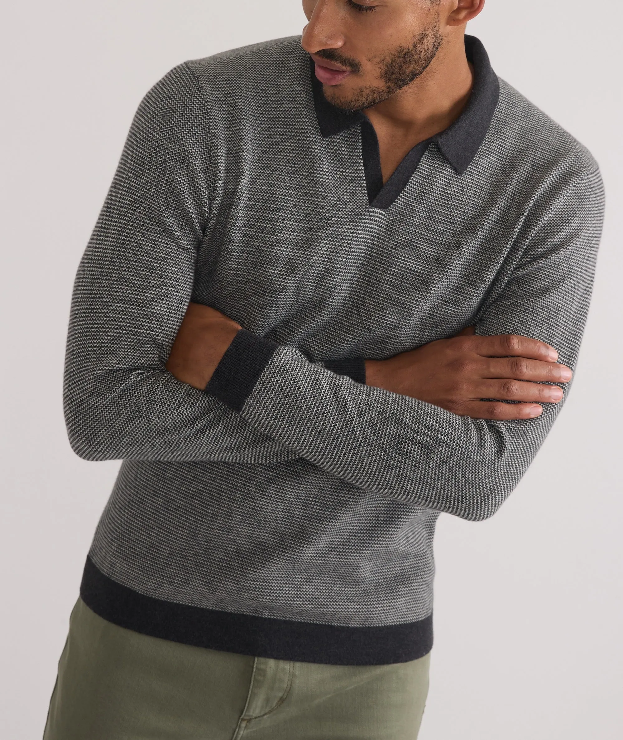 Liam Long Sleeve Sweater Polo