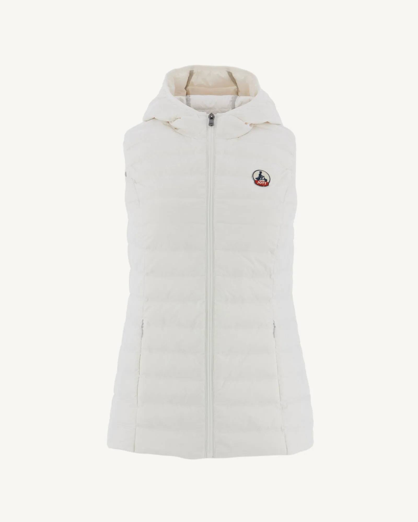 Light sleeveless down jacket White Mali