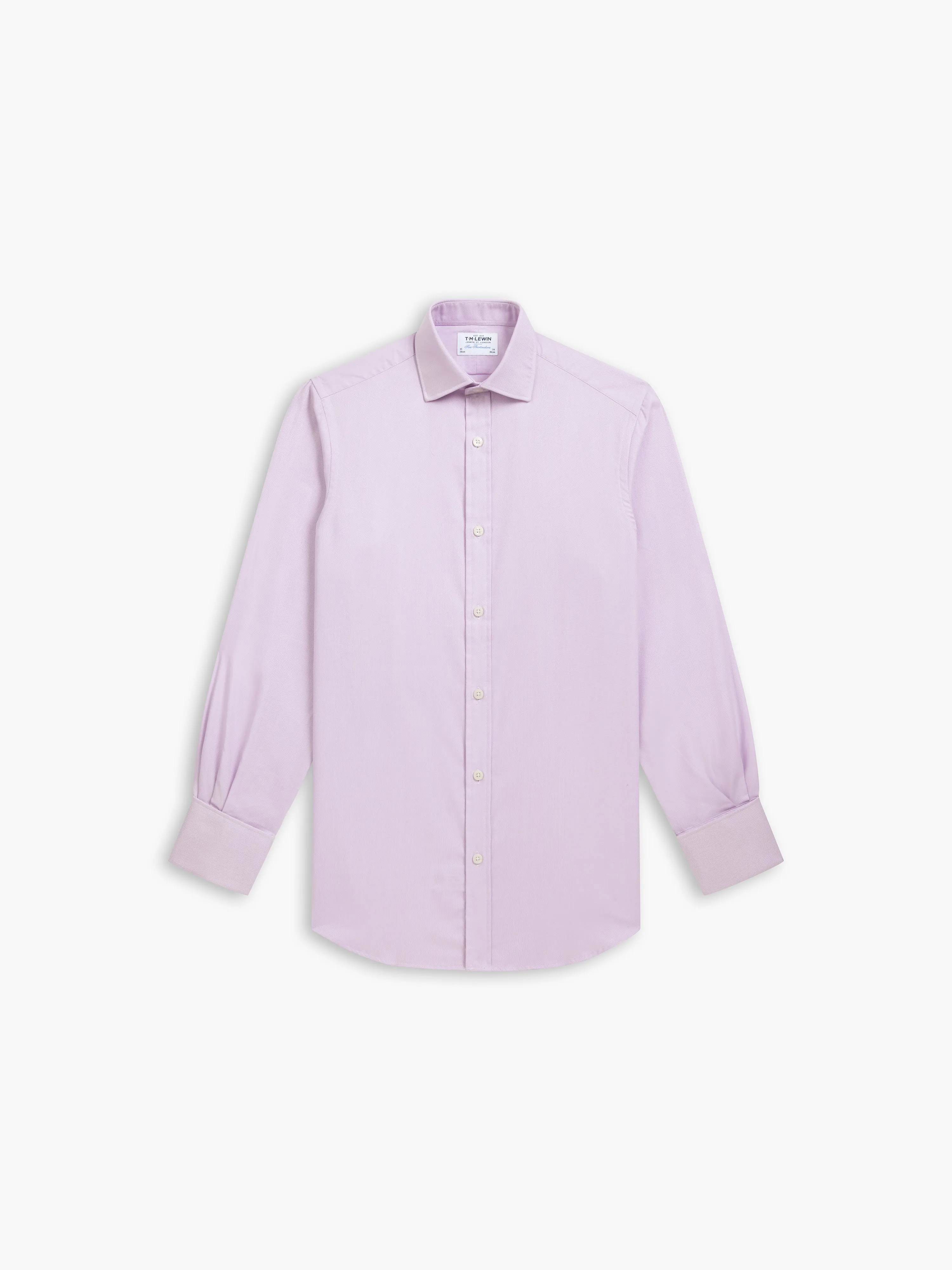 Lilac Royal Oxford Slim Fit Double Cuff Classic Collar Shirt