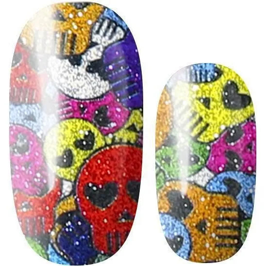 Lily And Fox - Nail Wrap - Glitter Skull