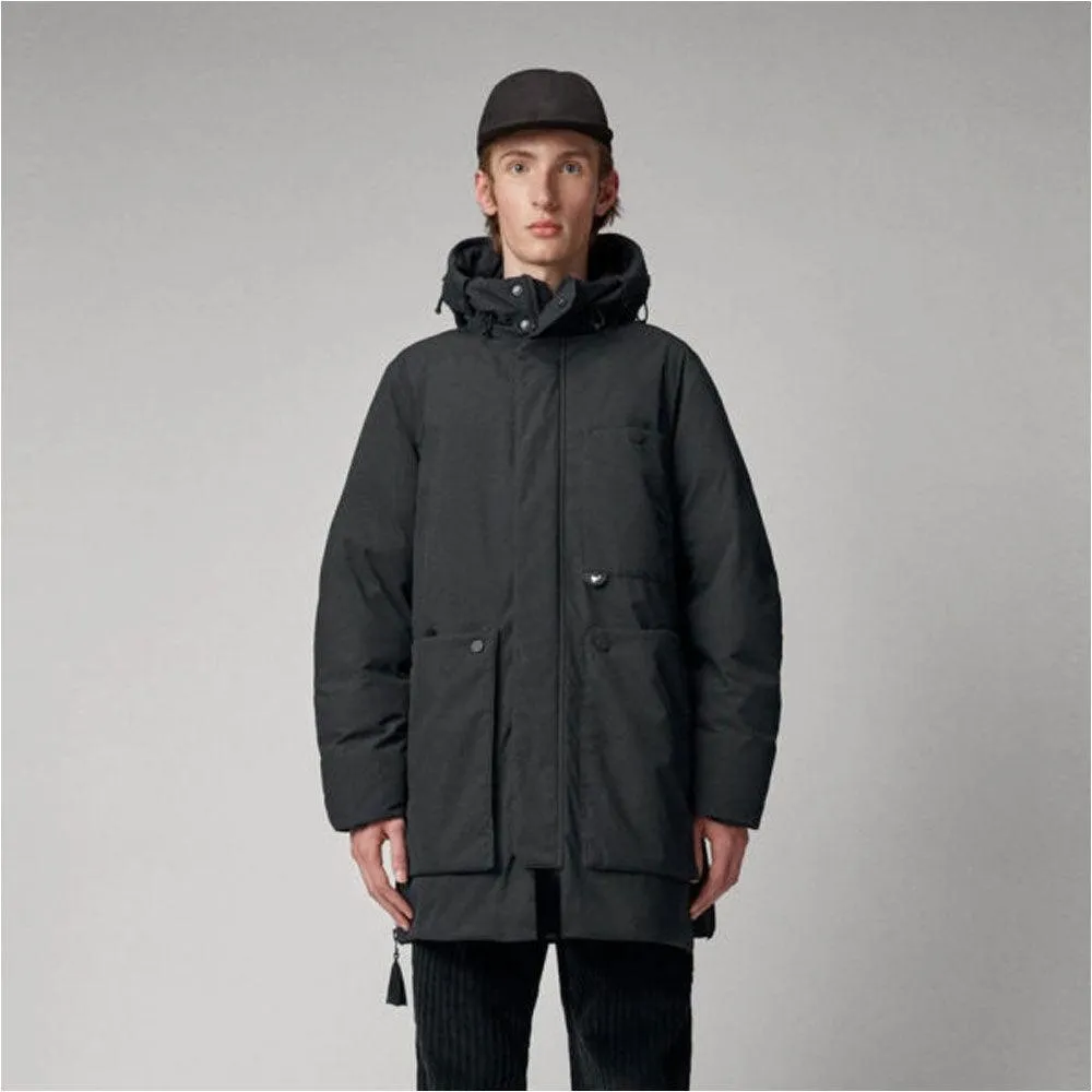 Men’s Black Long Parka Jacket