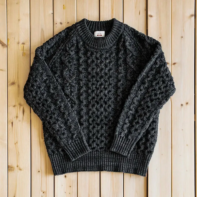 Men's Knitted Lattice Cable Aran Pullover Sweater - Thick England Style