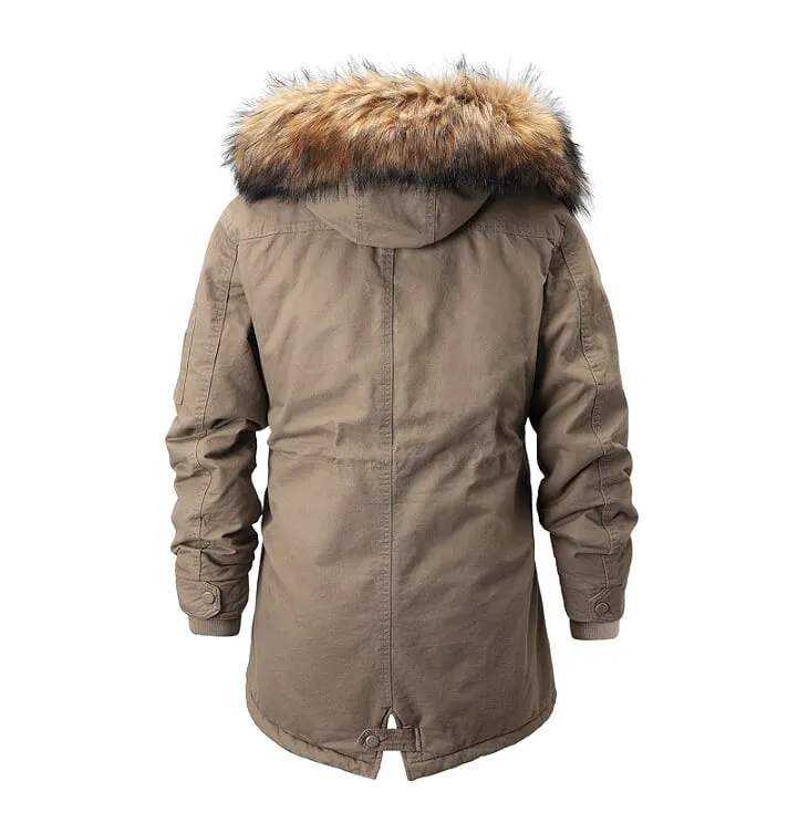 Mens Parka Jacket with Inner Fur Lining