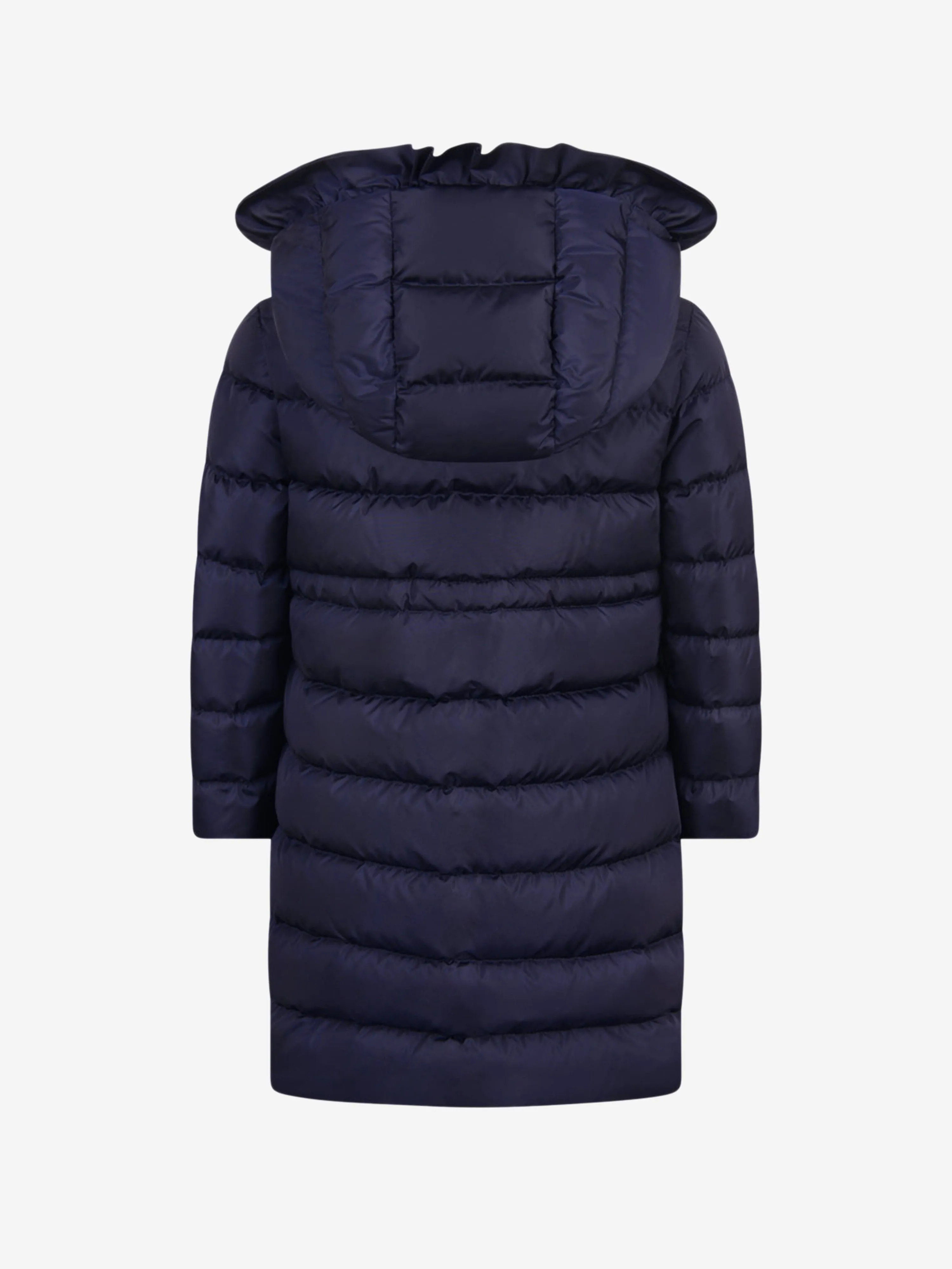 Moncler Enfant Moncler Girls Navy Down Padded Coat