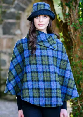 Mucros Check Poncho