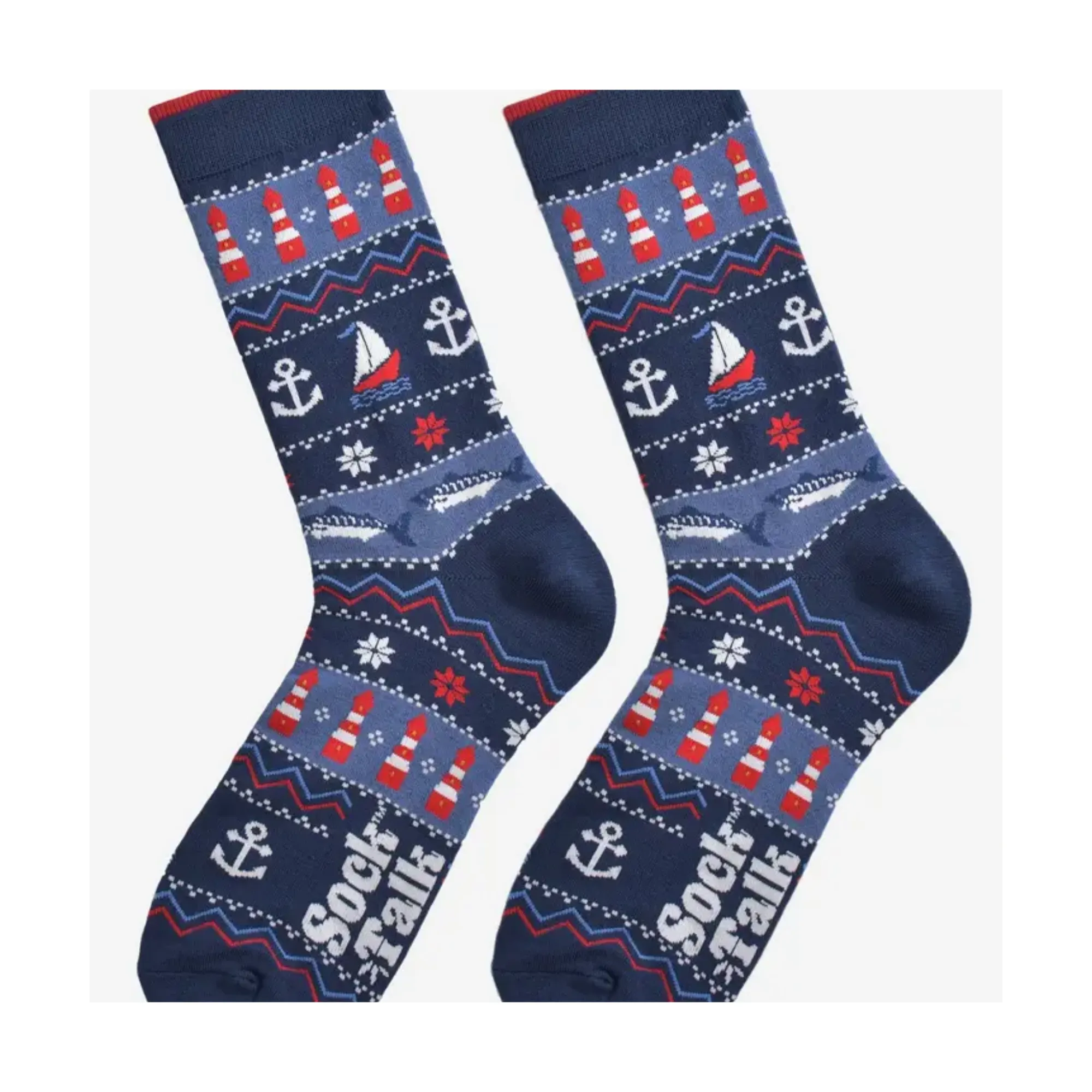 Nautical Fair Isle - Men's Bamboo Socks