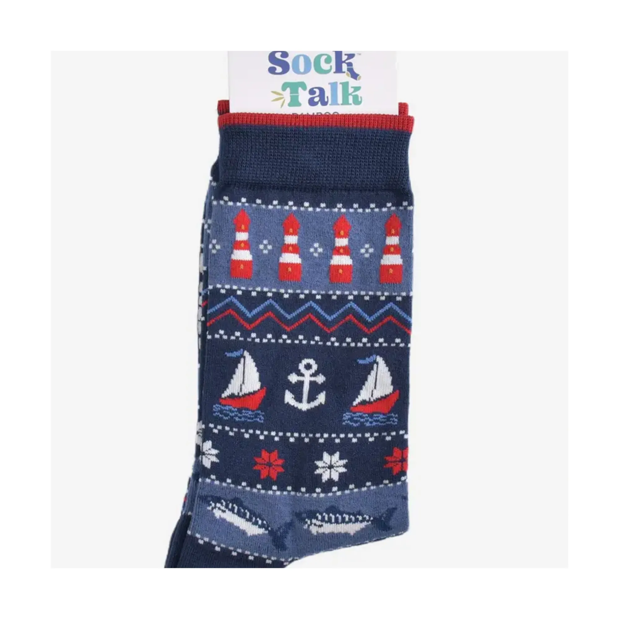 Nautical Fair Isle - Men's Bamboo Socks