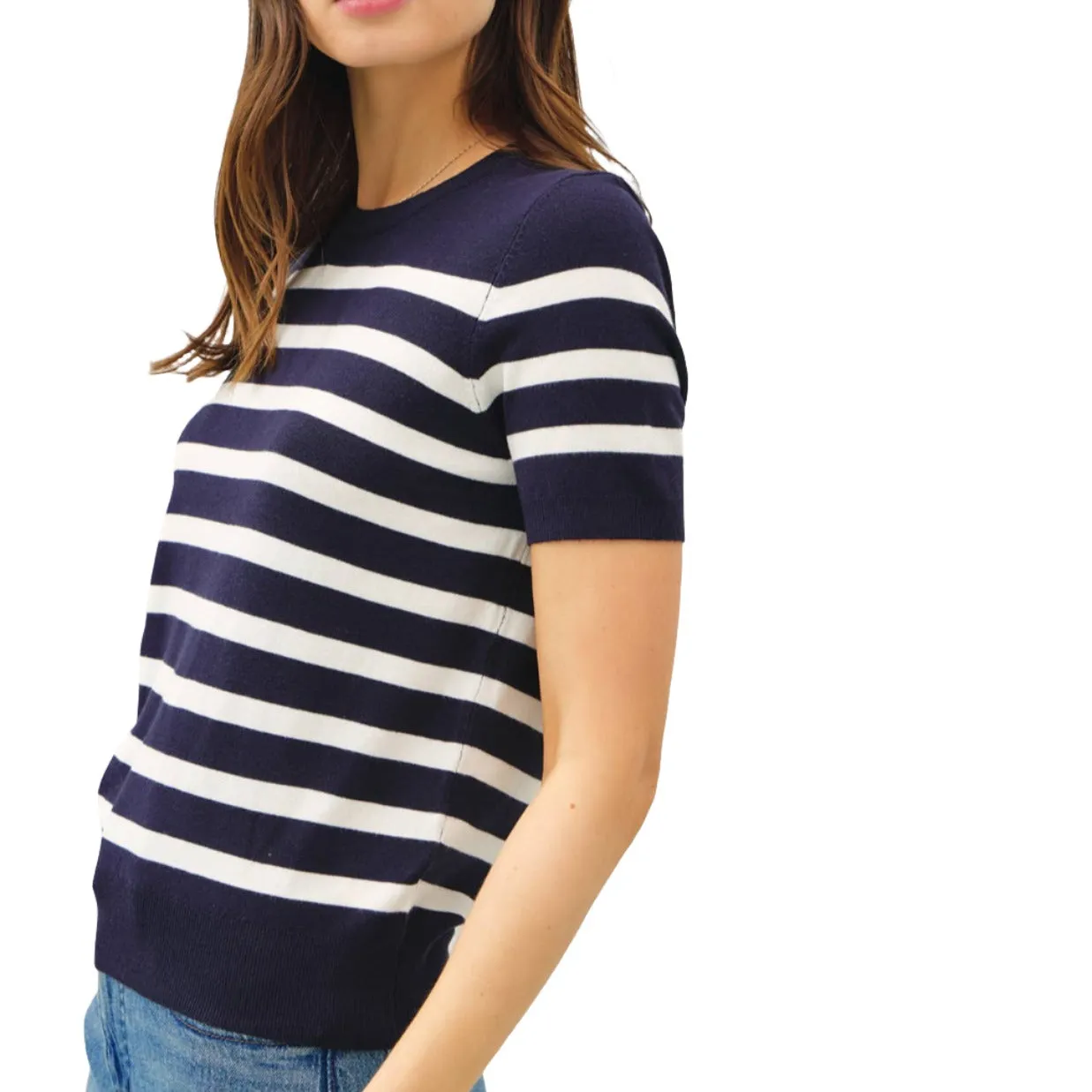 Navy Classic Striped Summer Sweater