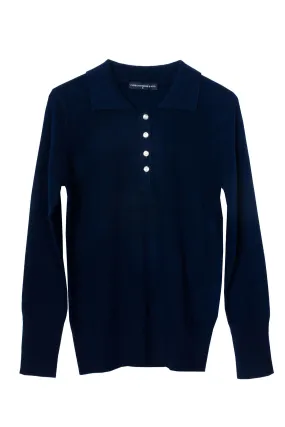 Navy Polo Sweater