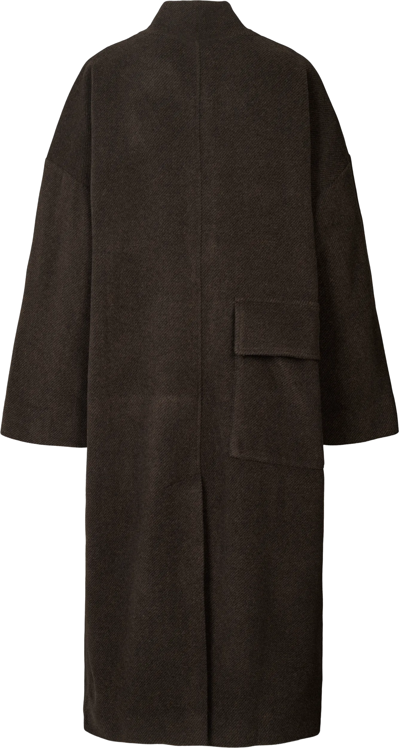 Nellie Wool Coat - Mulch/ Ecru Herringbone