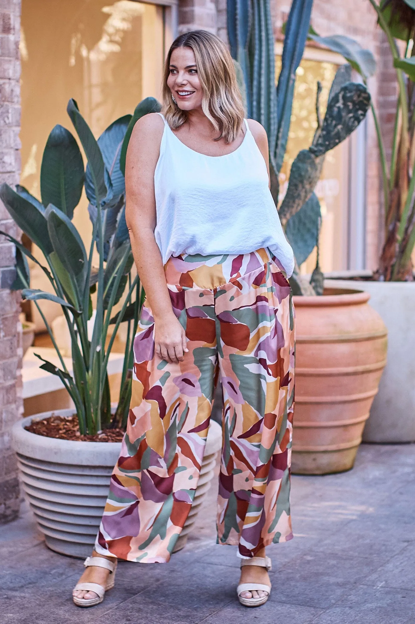 Nikki Palazzo Pants in Delia Print