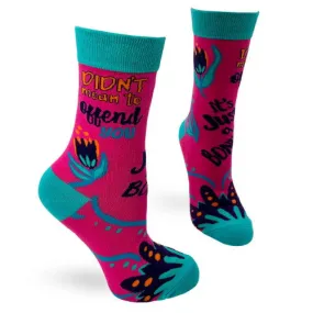 Novelty: Didn't Mean to Offend You, It's Just a Bonus - Crew Socks