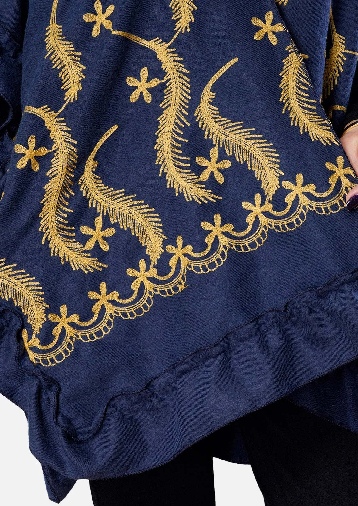 Open Front Embroidered Kimono