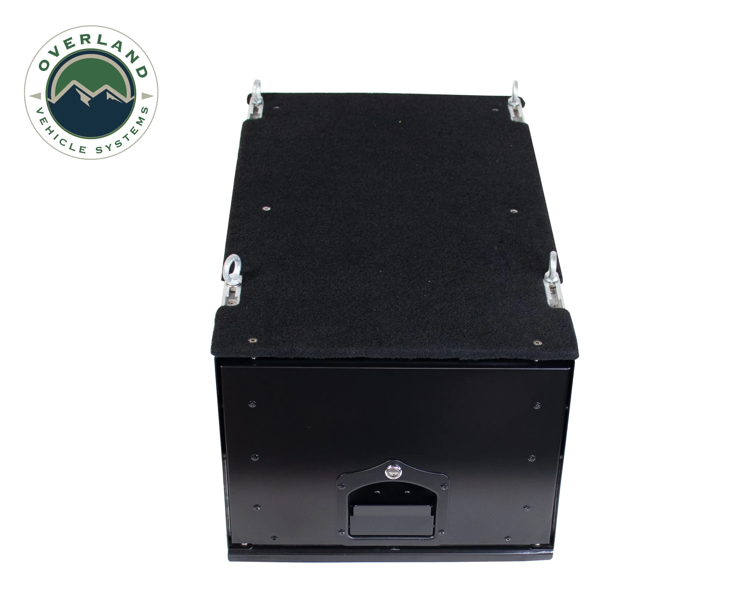 Overland Vehicle Systems Cargo Box With Slide Out Drawer Size - Black Powder Coat Universal