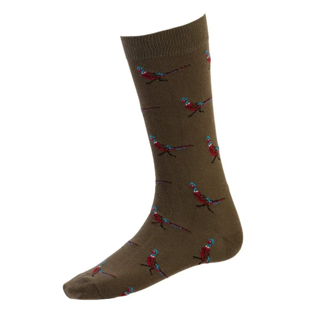 Pheasant Cotton Socks by House of Cheviot