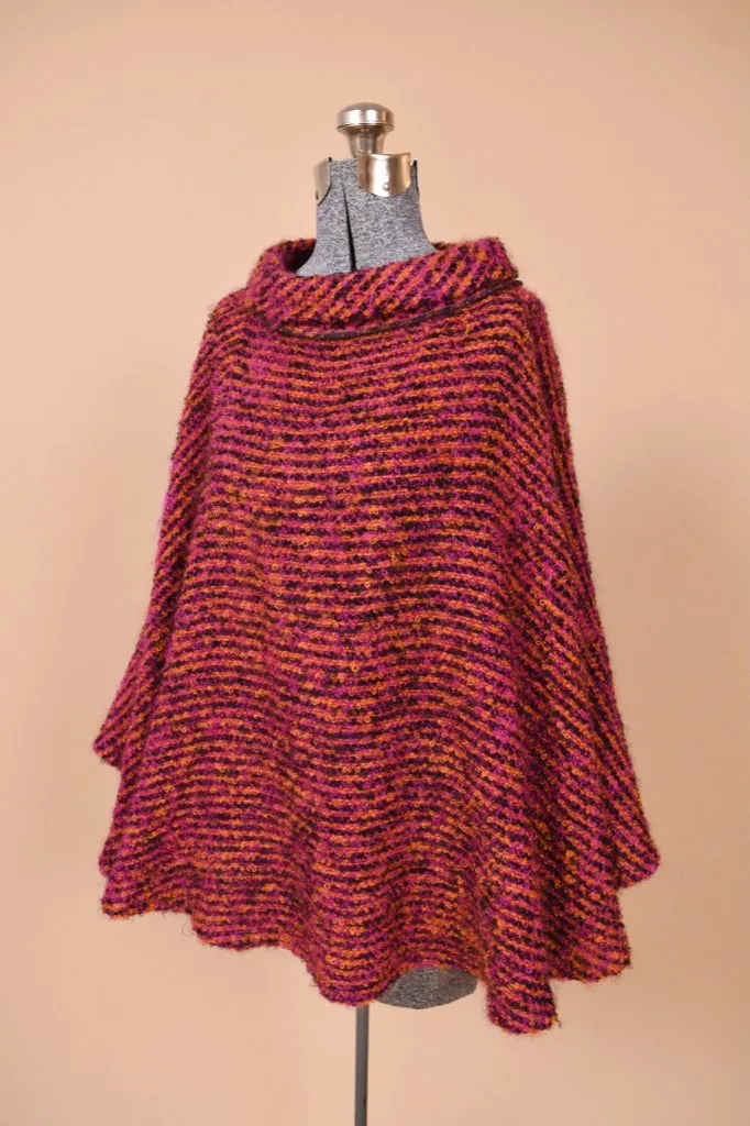 Pink Woven Boucle Cape By Donegal Design, M