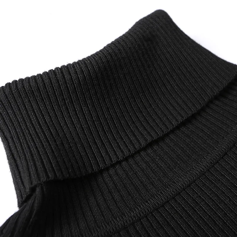 Plain Turtleneck Pullover Bottoming Sweater