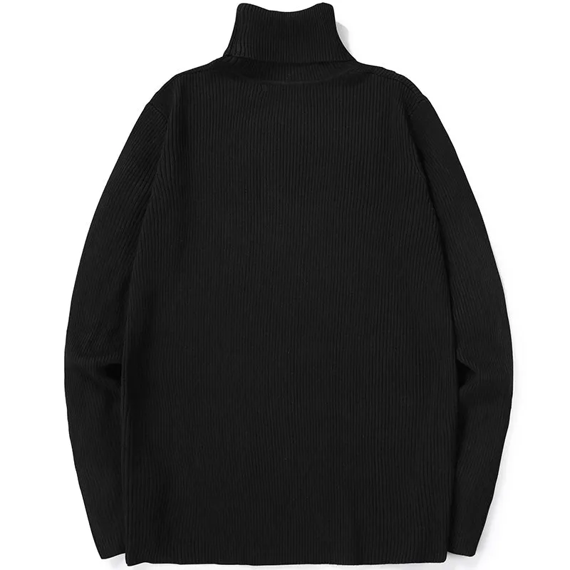 Plain Turtleneck Pullover Bottoming Sweater