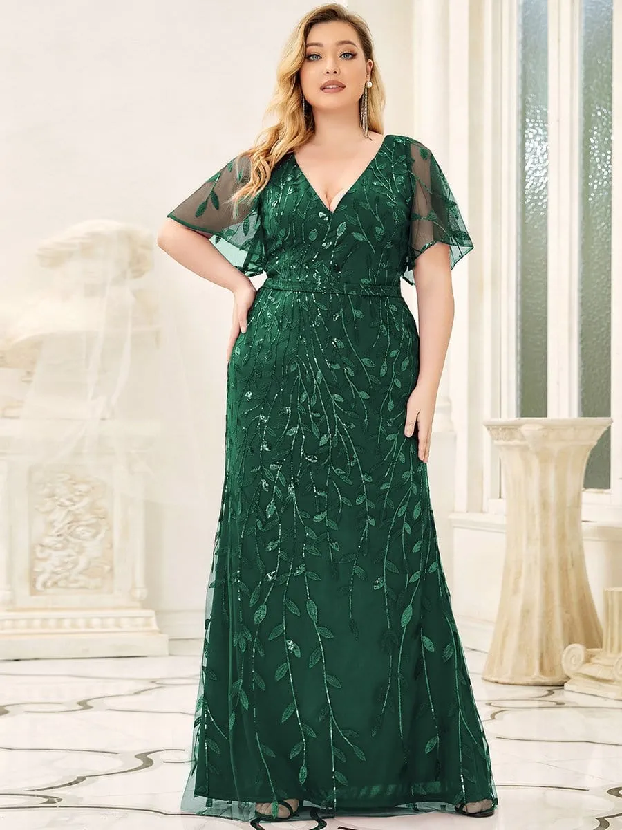 Plus Size Long Mermaid Formal Dresses for Weddings