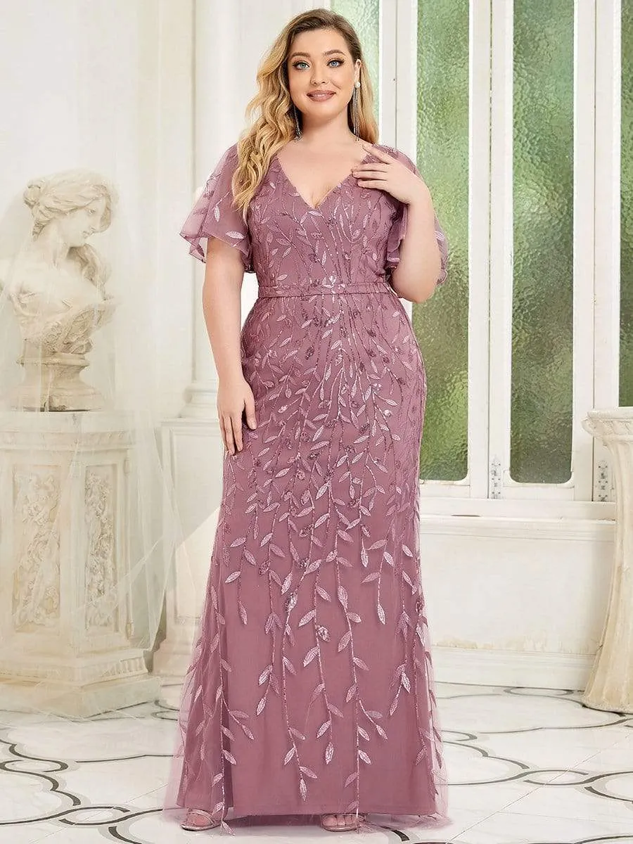 Plus Size Long Mermaid Formal Dresses for Weddings