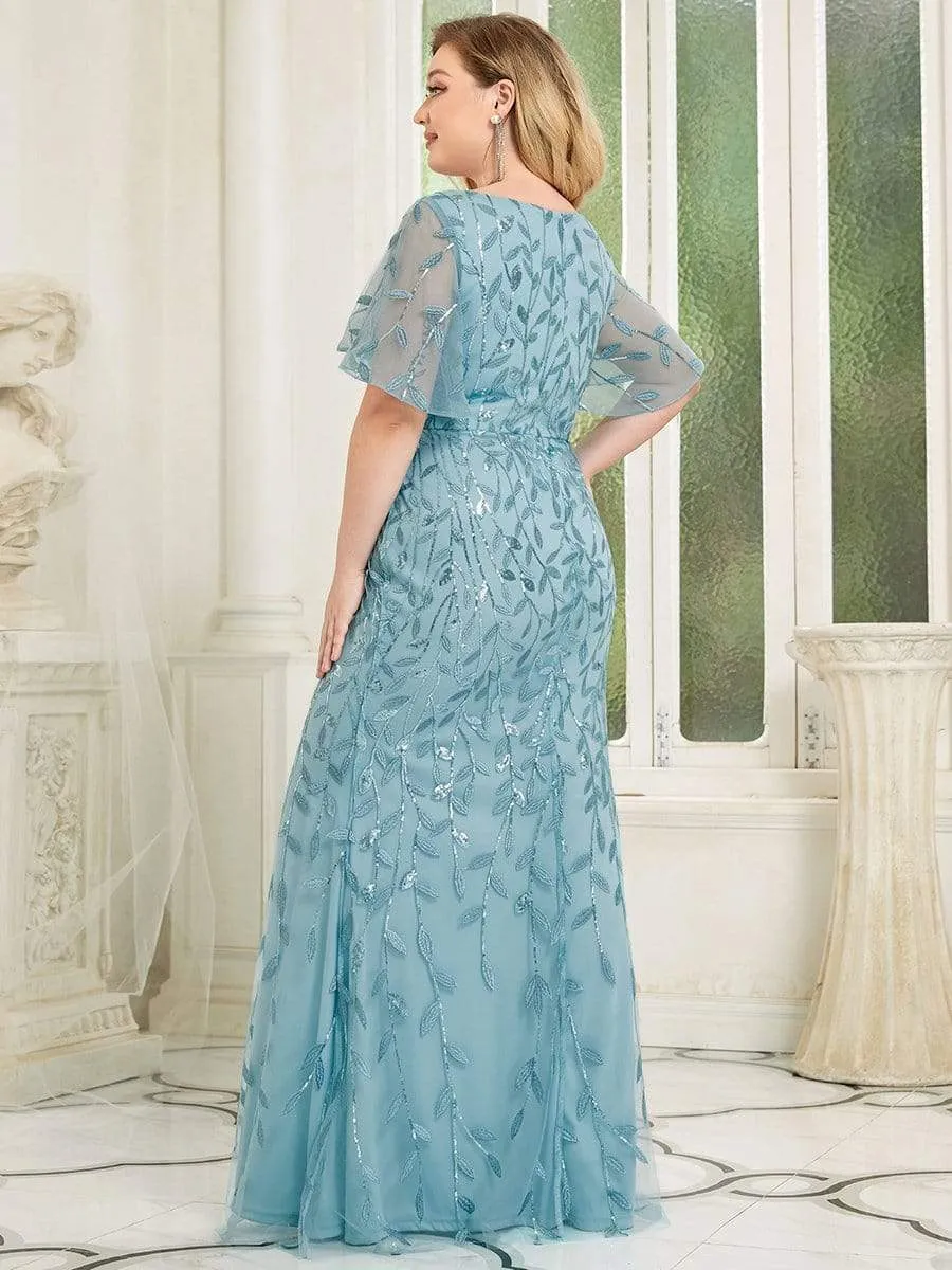 Plus Size Long Mermaid Formal Dresses for Weddings