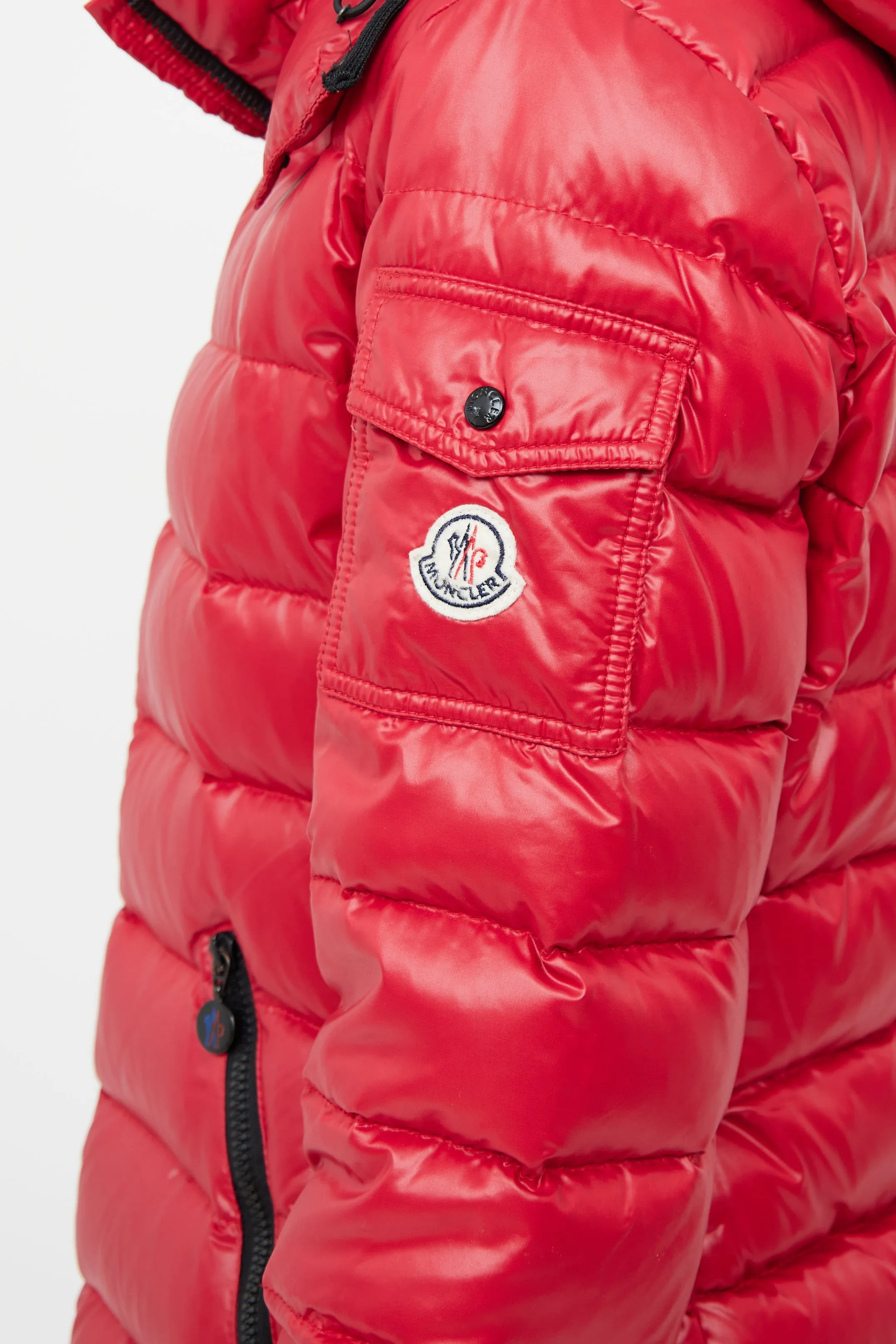 Red Bady Short Puffer Coat