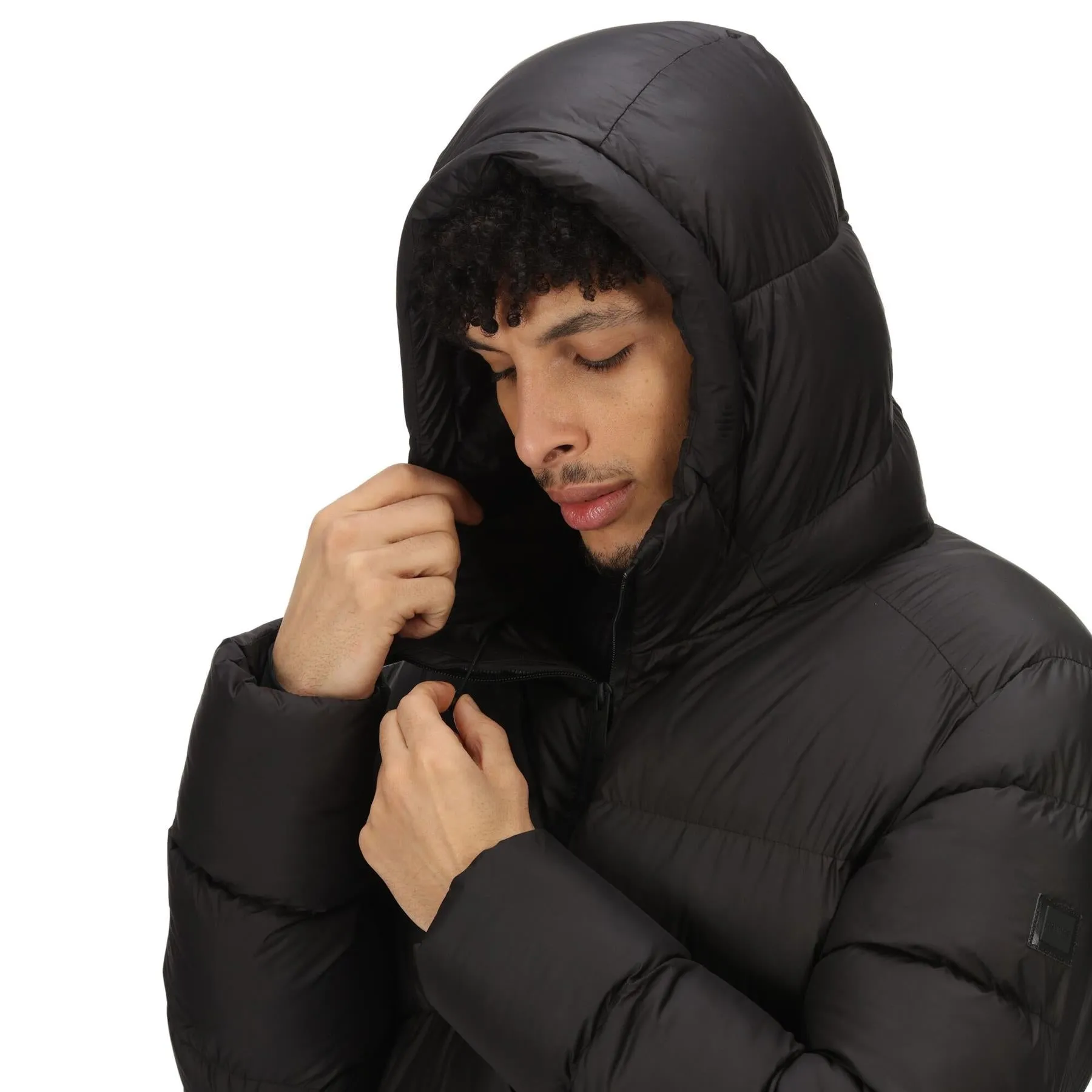 Regatta Mens Hallin Water Repellent Hooded Quilted Coat