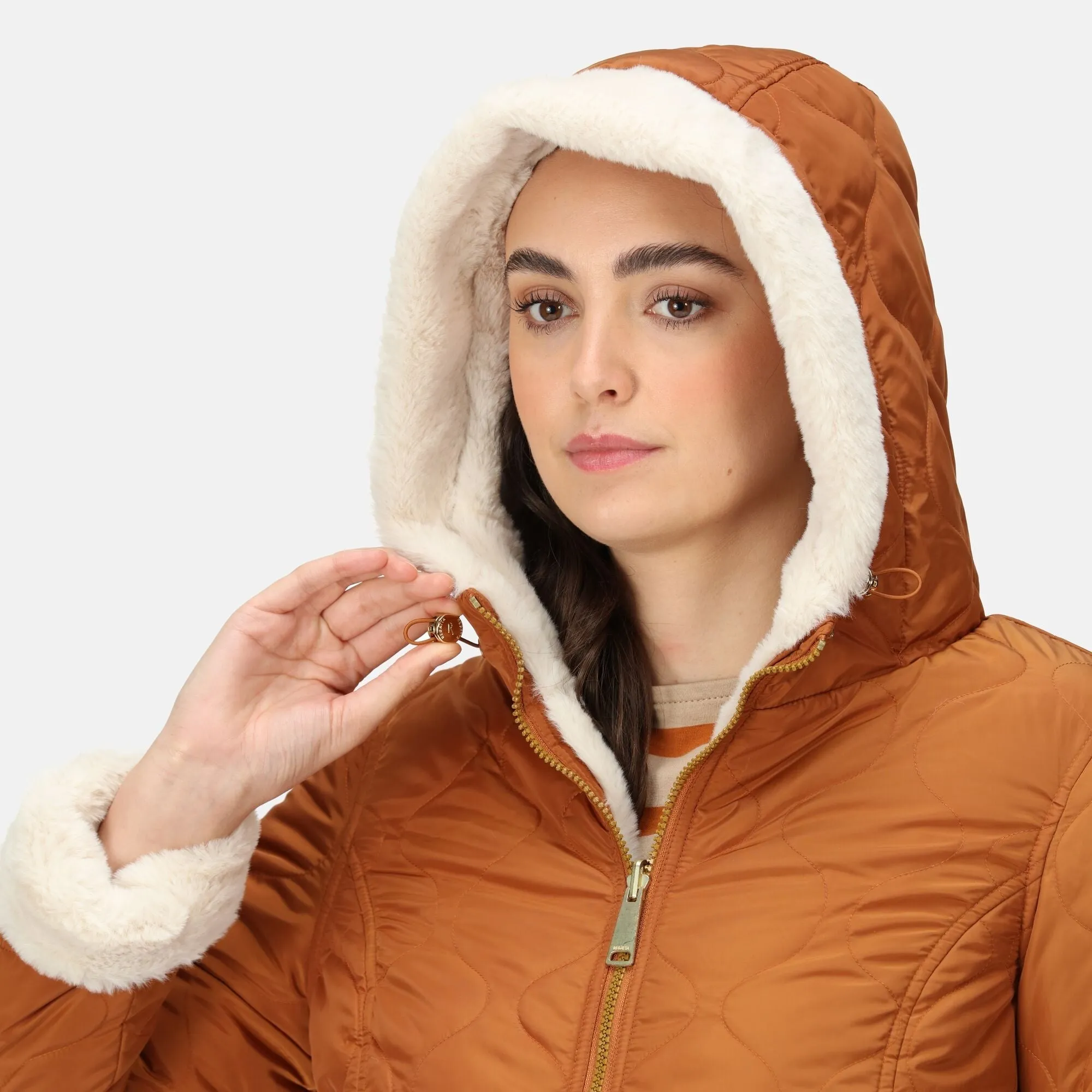 Regatta Women's Caileigh Reversible Parka Jacket - Copper Almond Light Vanilla