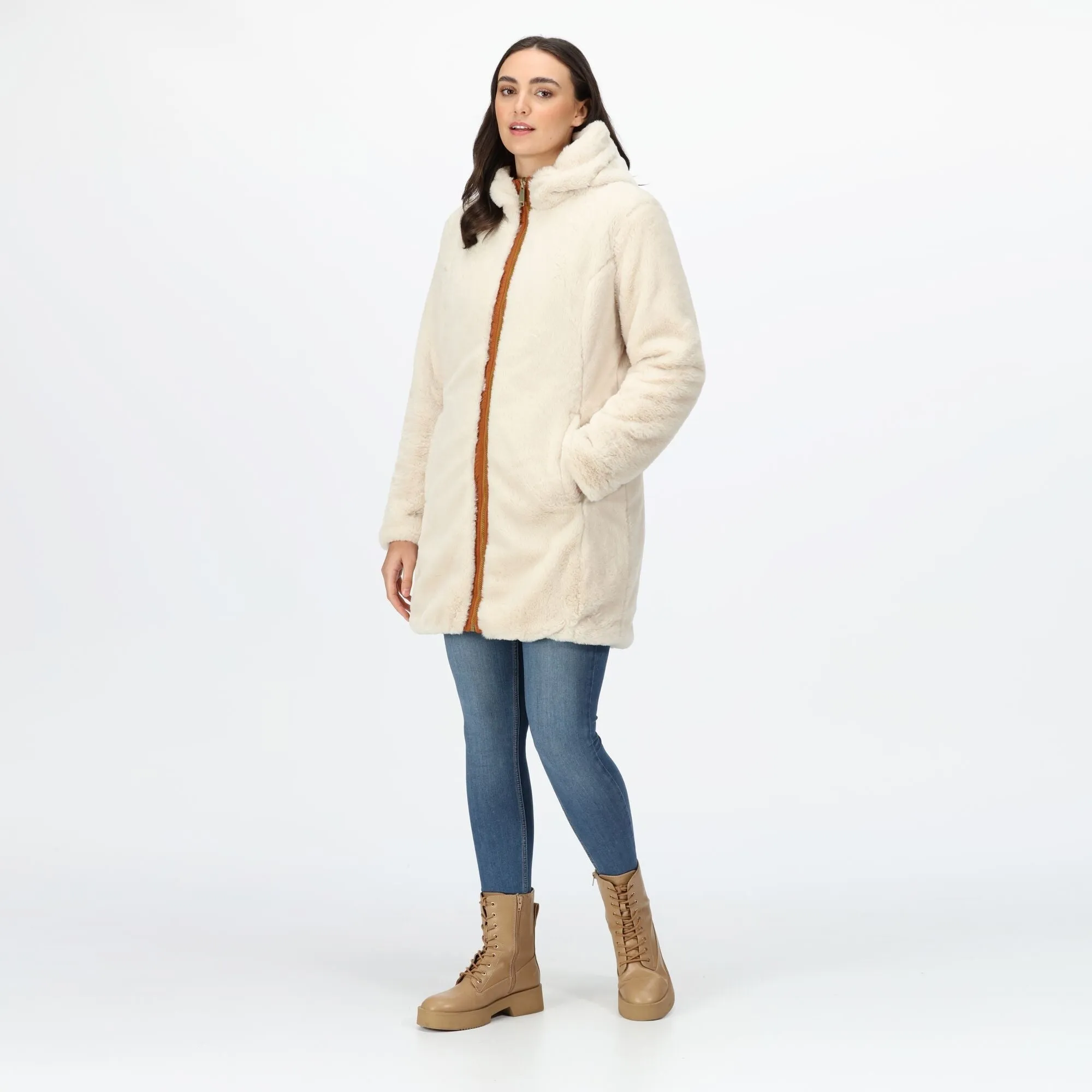 Regatta Women's Caileigh Reversible Parka Jacket - Copper Almond Light Vanilla