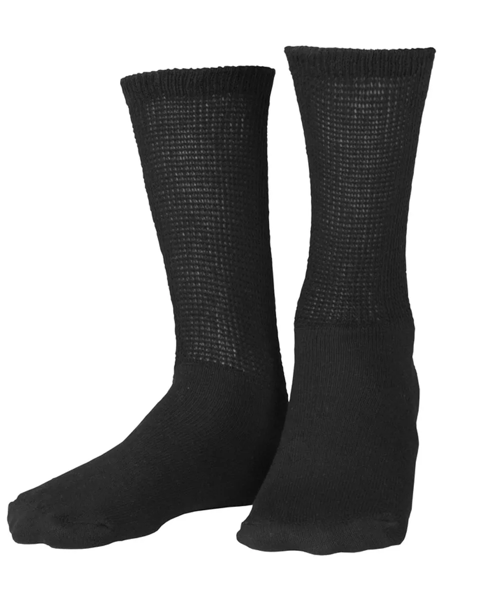 ReliefWear Diabetic Crew Length Socks, Loose Fit Top - 3 Pack