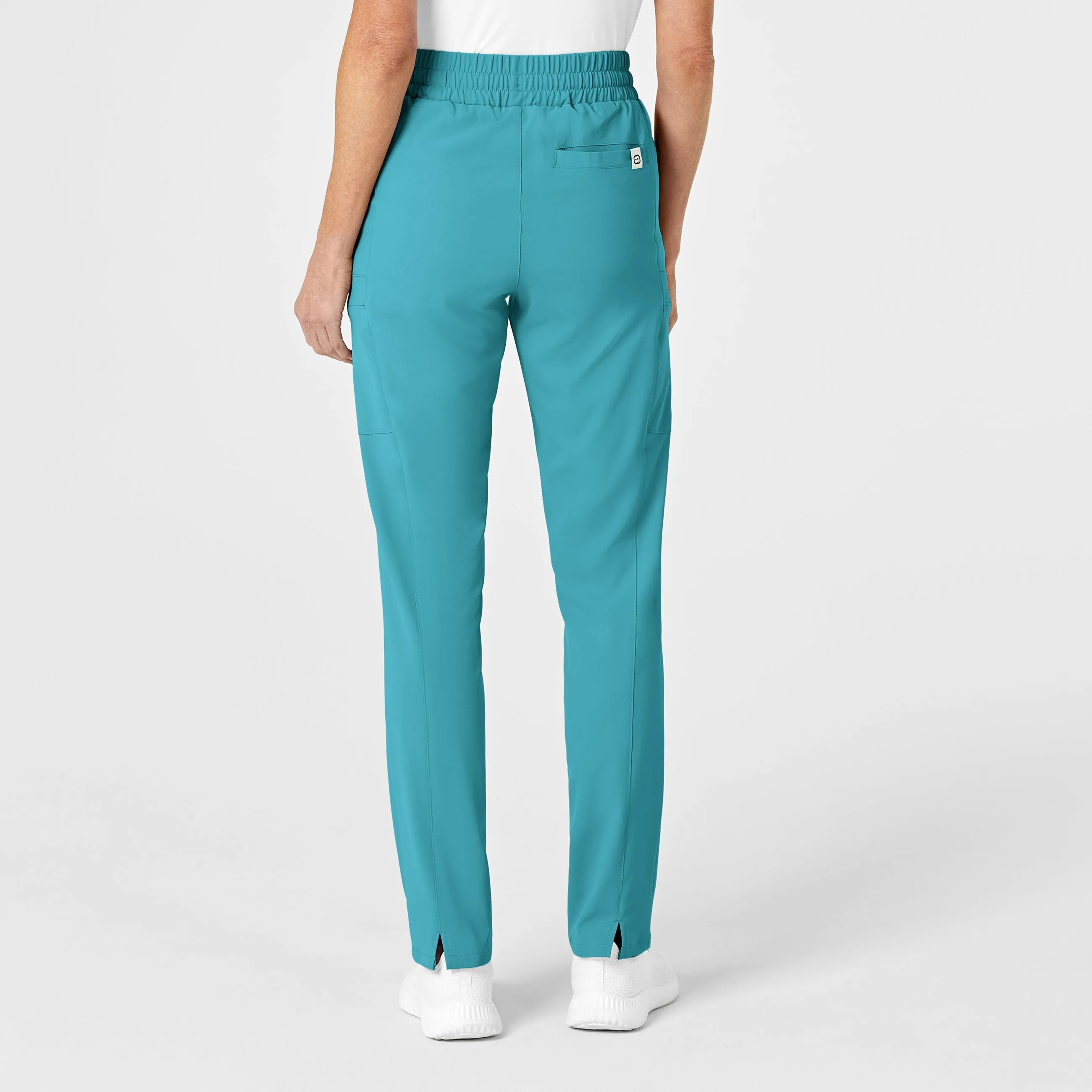 RENEW Women's High Waist Slim Leg Scrub Pant - Teal Blue