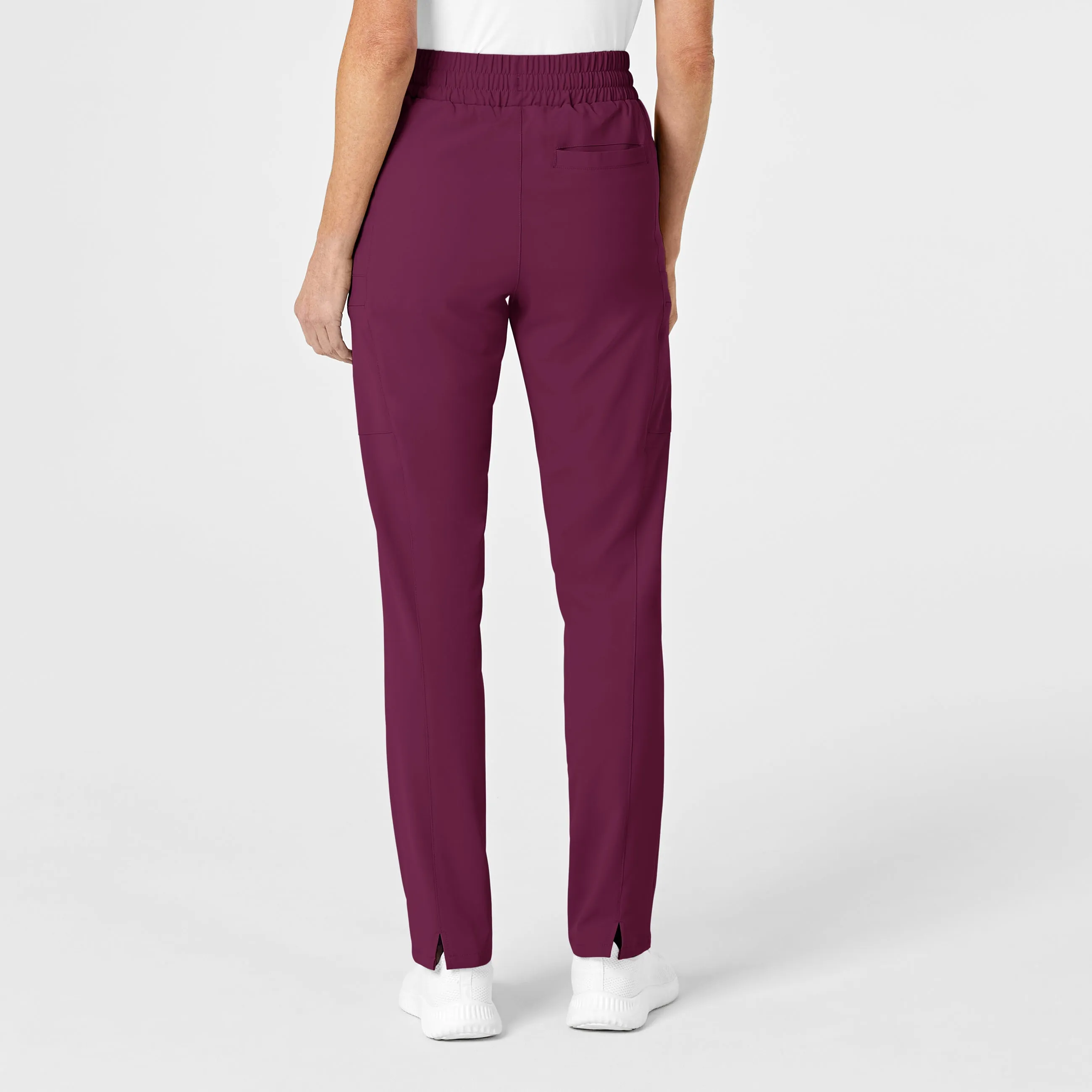 RENEW Women's High Waist Slim Leg Scrub Pant - Wine