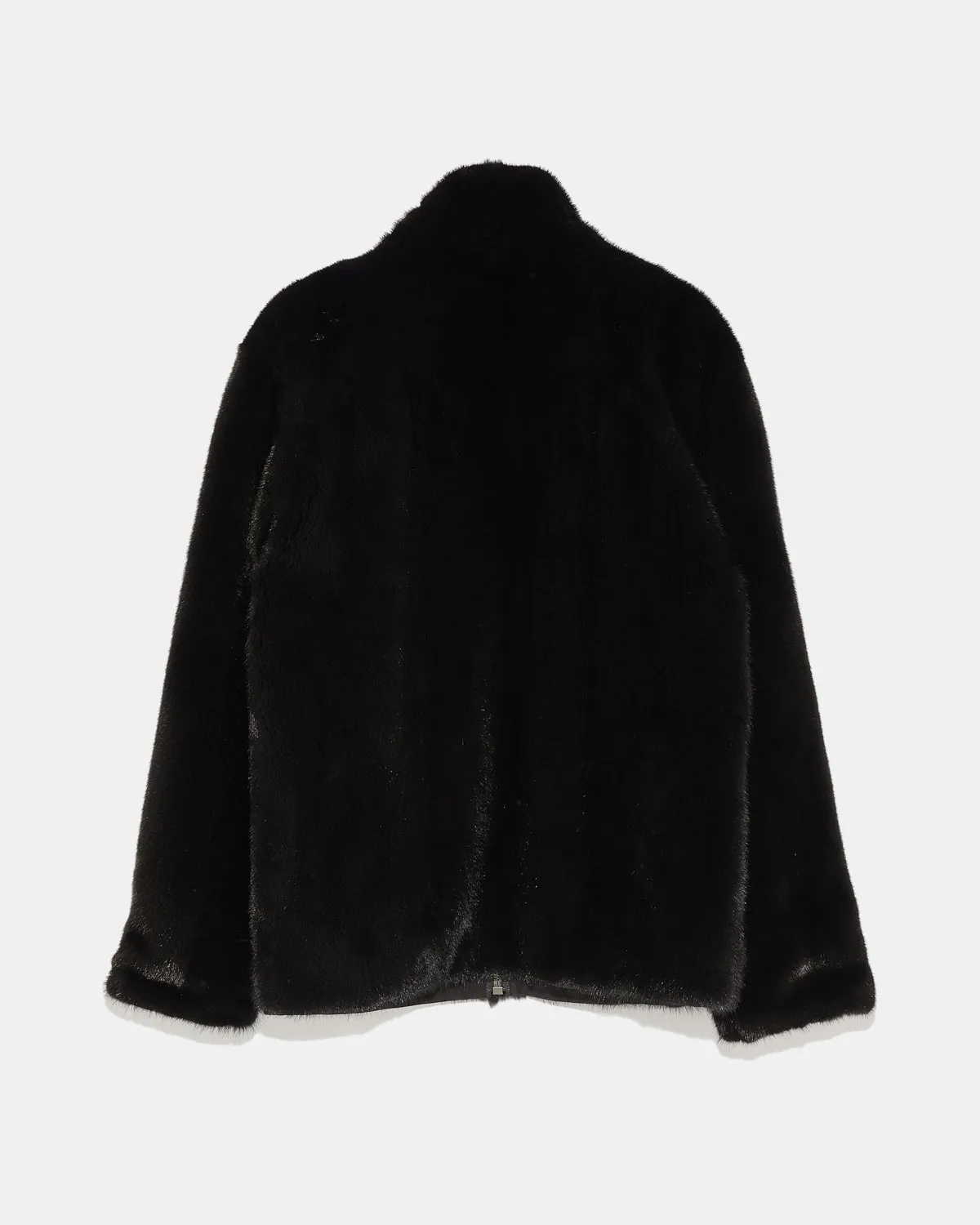 Reversible mink fleece jacket