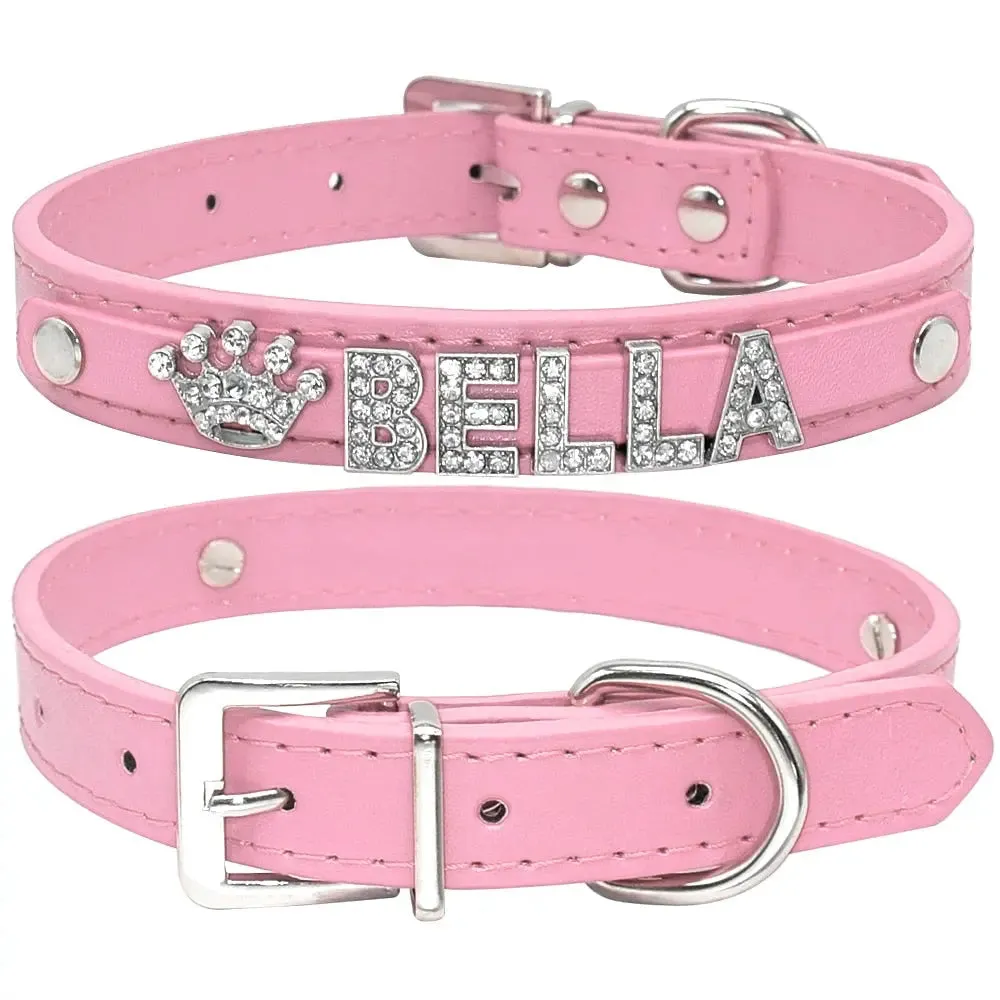 Rhinestone Dog Collars- Personalized Fashion Dog Collars for Pugs, French Bulldogs, Chihuahuas, Yorkshire Pets