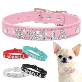 Rhinestone Dog Collars- Personalized Fashion Dog Collars for Pugs, French Bulldogs, Chihuahuas, Yorkshire Pets