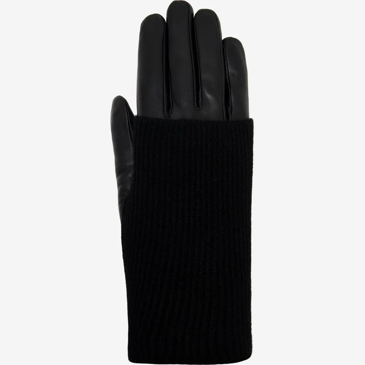 Riley – sheepskin leather gloves with knit cuff & touchscreen feature