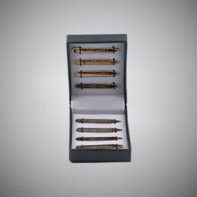 Rose Gold Chrome Finish Stainless Steel 8 Piece Collar Stay Box Set