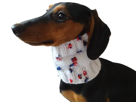 Scarf snood for dog with butterflies and flowers, scarf snood for small dogs, snood for dachshund, scarf for dachshund