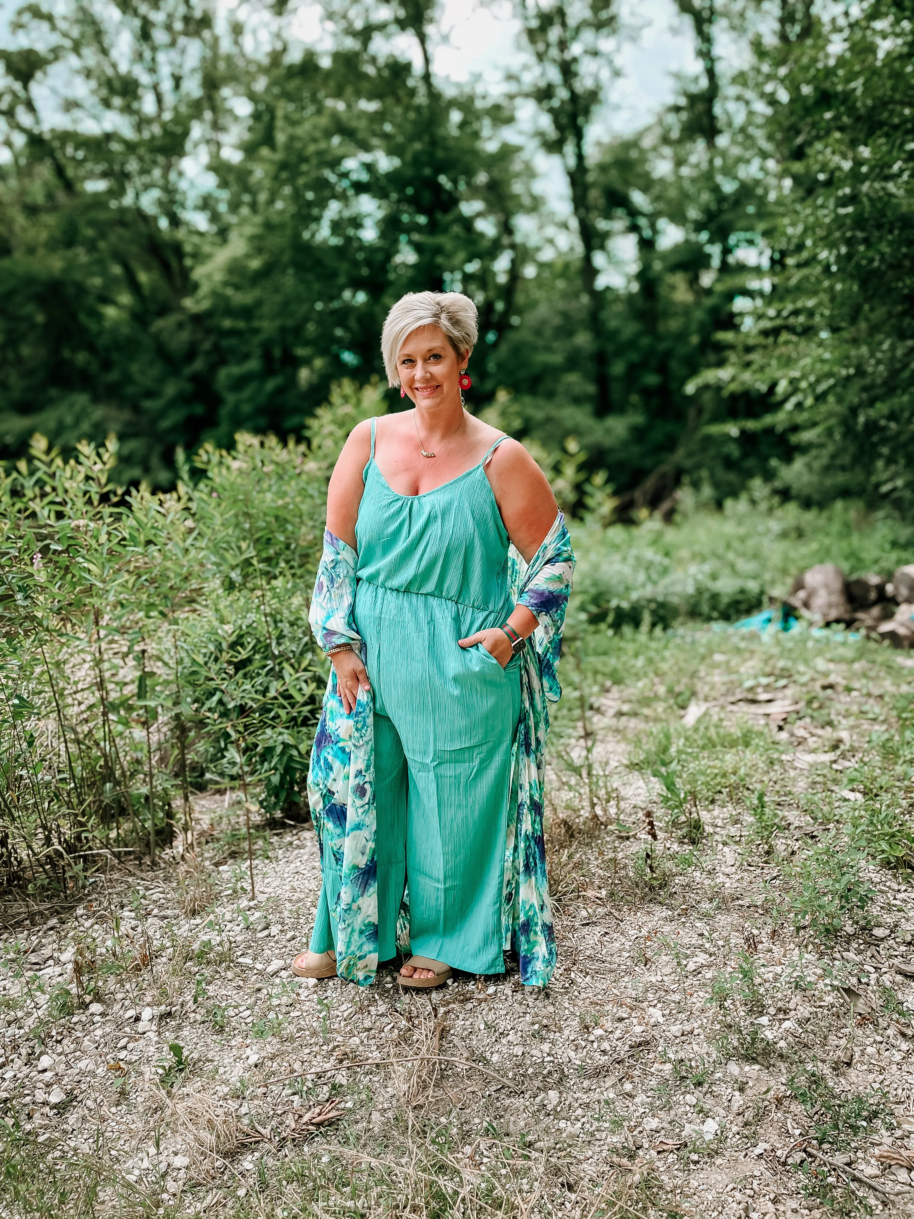 Seafoam Wide Leg Jumpsuit