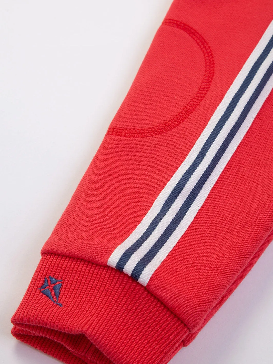 Side stripe joggers red