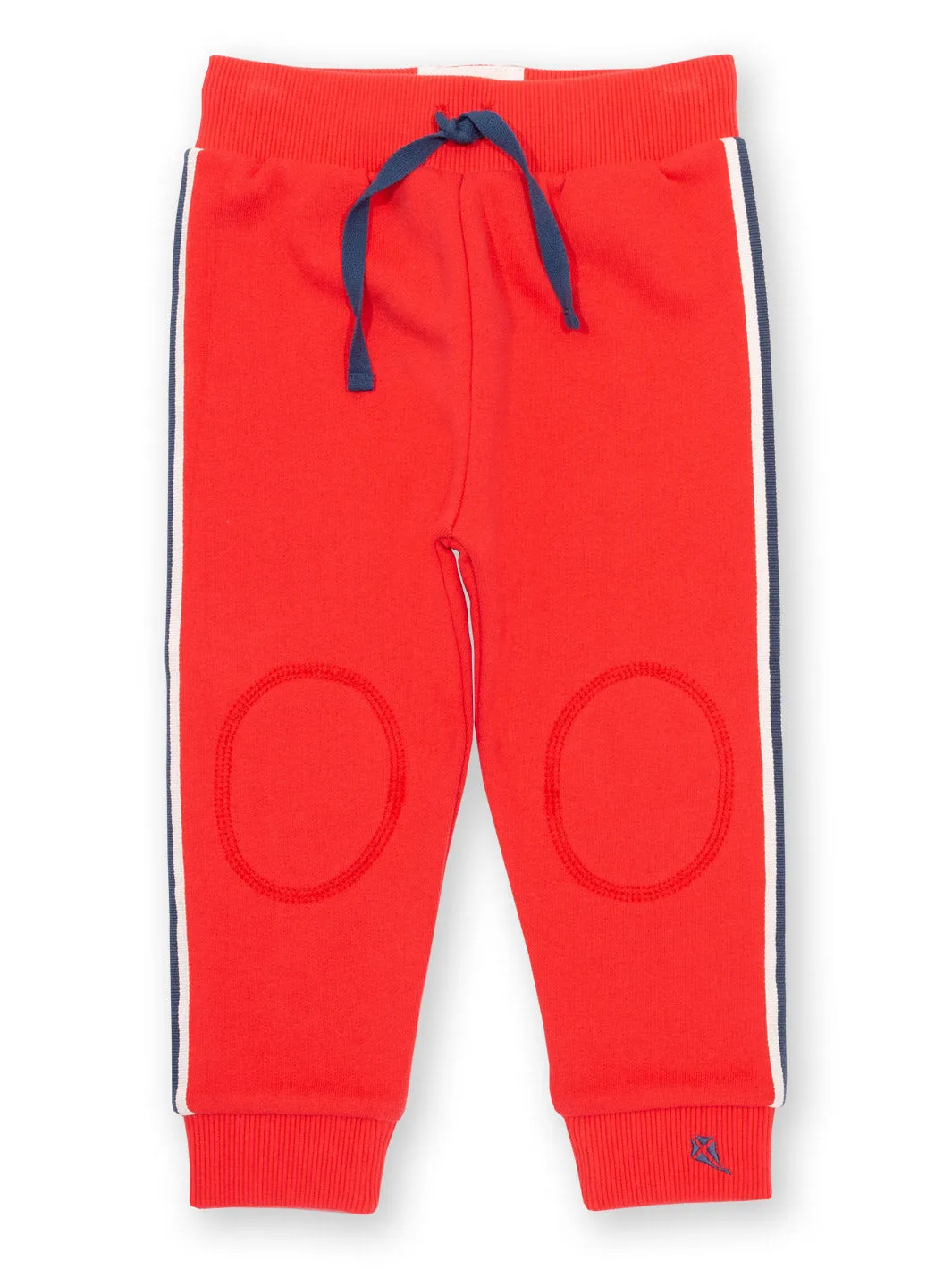 Side stripe joggers red