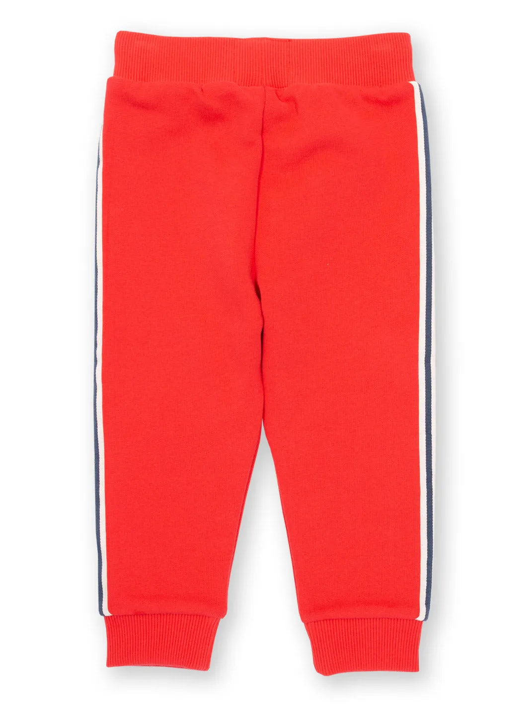 Side stripe joggers red