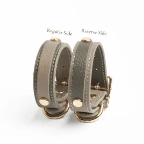 Slim Sand Leather Collar